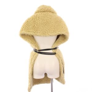 MM6 Maison Margiela ソルド マフラー ムートン バイカラー ベージュ 黒 ブラック /BB