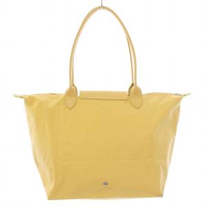 Longchamp Le Pliage ルプリアージュ トートバッグ ハンドバッグ ナイロン レザー ロゴ 黄色 イエロー