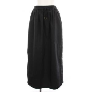 24SS エクセルテックイージーマキシスカート ロング 黒 24060370030120 /YM