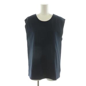 タグ付き コットンジャージー ノースリーブプルオーバー カットソー S ネイビー 23-03-02-03409