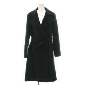ロングコート アンゴラ混 アウター 38 グリーン V5B05-857-74 /YM