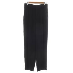 ジョーゼットタックパンツ スラックス テーパードパンツ タック 36 黒 8614-202-0300 /RR