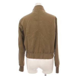 Lois CRAYON ジャケット ブルゾン 裏地花柄 スタッズ ジップアップ M 茶 カーキ 14001344 /YM