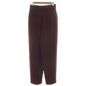6 ROKU BEAUTY&YOUTH ジョーゼットテーパードタックパンツ スラックス 36 ボルドー 8614-202-0483 /RR