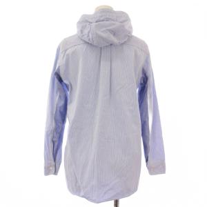 JUNYA WATANABE MAN COMME des GARCONS AD2012 シャツ ブラウス 長袖 フード ストライプ柄 S 水色