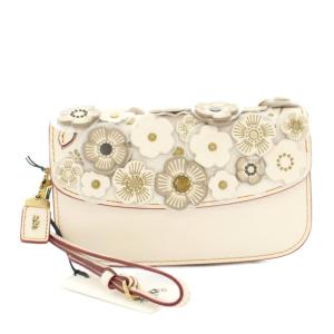 クラッチウィズティーローズ クラッチバッグ 長財布 小銭入れ 花柄 レザー 白 ホワイト 23536 /YT