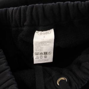 COMOLI 23AW コットン吊裏毛パンツ 2 ブラック Y03-05003