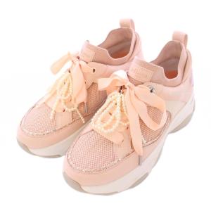DIANA TOKYO バレンタイン限定モデル ローカットスニーカー シューズ 厚底 グリッター パール リボン 装飾