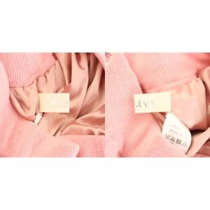 Chesty 20SS ツイードニットスカート ひざ丈 フレア イージー F ピンク 白 ホワイト 20J101 /YT