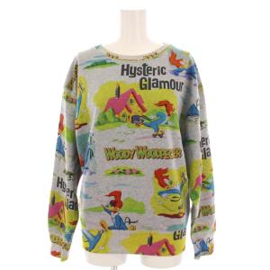 WOODY WOODPECKER ウッドペッカー スウェット トレーナー 総柄 長袖 F グレー マルチカラー