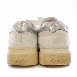 PRADA ローカットスニーカー シューズ 厚底 レザー ロゴ 37.5 白 ホワイト /BB