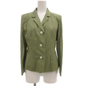 GIVENCHY セットアップ フォーマル ジャケット スカート 3B コサージュ 38 緑 グリーン /JS