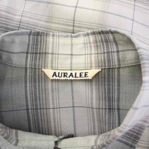 AURALEE SUPER LIGHT WOOL CHECK SHIRT
