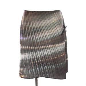 台形スカート ひざ丈 フォトプリント 総柄 38 グレー 1205-7229 /YM