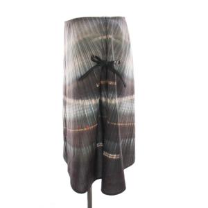 agnes b. 台形スカート ひざ丈 フォトプリント 総柄 38 グレー 1205-7229 /YM