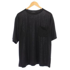 24SS サマーウール半袖Tシャツ ブラック Z01-05023
