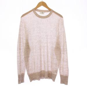 25SS Linen WG Pullover リネンホールガーメントプルオーバー サマーニット 長袖 クルーネック