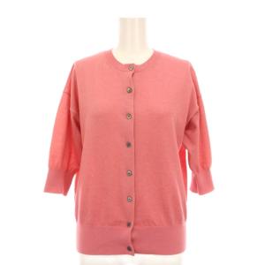 24AW LEVITA クルーカーディガン ニット 七分袖 ピンク 24080900330130 /YM