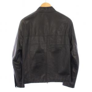 m0851 レザージャケット ライダース 革ジャン 牛革 スタンドカラー アウター ショート丈 ジップアップ 44