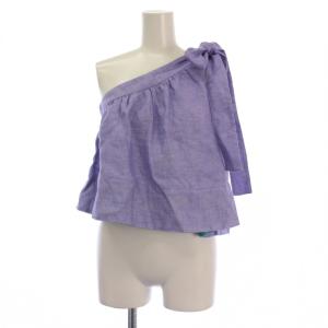 One Shoulder Ribbon Tops ワンショルダーリボントップス カットソー ショート丈