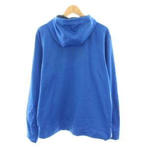 THE NORTH FACE ジップアップパーカー 長袖 ロゴプリント 裏起毛 サムホール L 青 ブルー NF0A3RUJKRTE