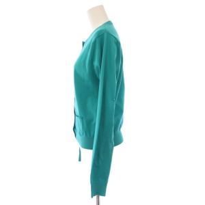 CABaN ニットカーディガン 長袖 クルーネック ストレッチ ショート丈 F エメラルドグリーン /BB