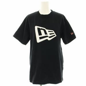 × NEW ERA コラボTシャツ カットソー 半袖 ロゴプリント S 黒 ブラック SWCT221136