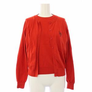 24SS モチーフラインストーン カーディガン ニット 長袖 ハーフスリーブプルオーバー 半袖 ONE