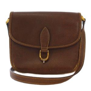オールドグッチ ショルダーバッグ レザー 茶 /BM OH