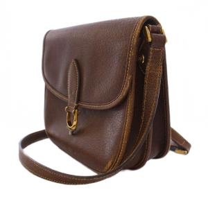 GUCCI オールドグッチ ショルダーバッグ レザー 茶 /BM OH