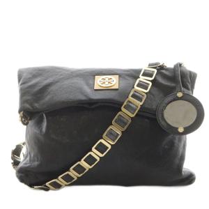 ショルダーバッグ ゴールド金具 チェーン レザー 黒 ブラック /AN9