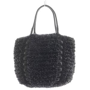 ANTEPRIMA ワイヤーバッグ ハンドバッグ リボン スタッズ フラワーモチーフ 黒 ブラック /AN17