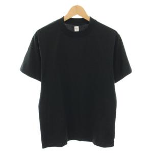 Tシャツ カットソー クルーネック 半袖 無地 36 黒 ブラック KS21FCS09 /YT