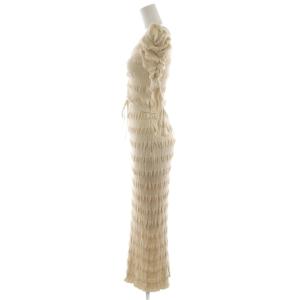 SNIDEL 23SS デザインニットワンピース ロング 七分袖 F ベージュ SWNO231205 /RR