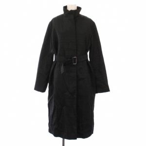 スタンドカラーコート ズッカ柄 42 ブラック