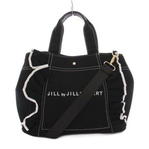 フリルトートバッグ ショルダーバッグ 2WAY 黒 /YM