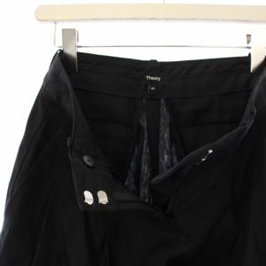 Theory 23SS GALENA LINEN LOW RISE PLT PNT HB ワイドパンツ リネン 00