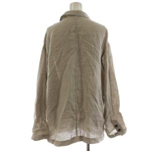 かぐれ リネンテーラードジャケット シングル 麻 F グレージュ GAA5-27M014 /AN49