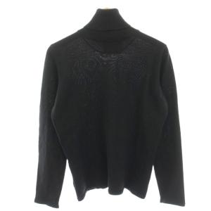 ARMANI COLLEZIONI ニット カットソー 長袖 タートルネック ウール 46 黒 ブラック J62080-18 /HN
