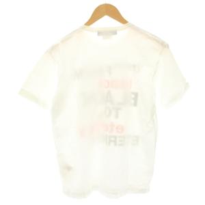 BLACK COMME des GARCONS AD2018 Tシャツ カットソー 半袖 ロゴプリント M 白 ホワイト 1Z-T003 /HN