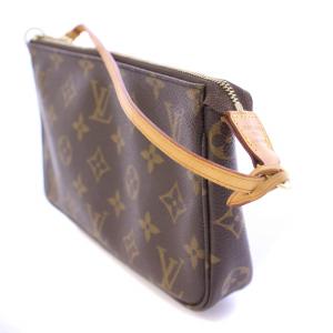 LOUIS VUITTON モノグラム ポシェット アクセソワール キャンバス ハンドバッグ ブラウン