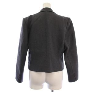 YVES SAINT LAURENT セットアップ テーラードジャケット アウター シングル 背抜き ショート丈 フレアスカート ミモレ ロング