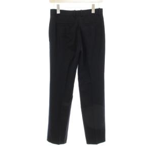 CELINE フィービー期 テーパードパンツ ジップフライ センタープレス ウール カシミヤ混 シルク混 34 紺 ネイビー