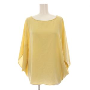 25SS ドルマンジャージープルオーバー ブラウス カットソー 五分袖 F イエロー GGZ1051404A0002