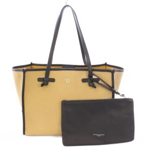 MARCELLA マルチェッラ トートバッグ ハンドバッグ キャンバス レザー ロゴ バイカラー ポーチ付き