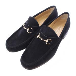 ローファー スクエアトゥ ローヒール スエード 37 黒 ブラック /BB