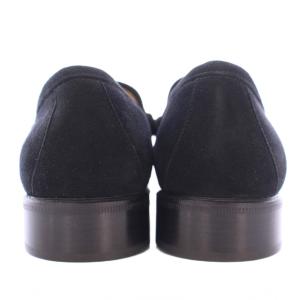 GUCCI ローファー スクエアトゥ ローヒール スエード 37 黒 ブラック /BB