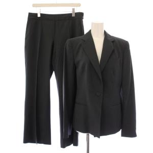 シングルスーツ セットアップ テーラードジャケット アウター 総裏地 スラックスパンツ ウール 44 チャコールグレー