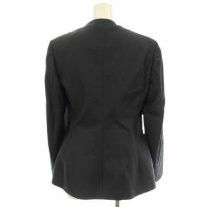 GIANNI VERSACE スーツ セットアップ 98-31644 ノーカラージャケット スカート ひざ丈 42 黒 ブラック /G