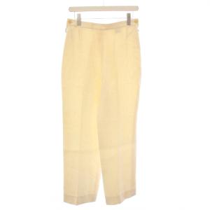 スラックスパンツ 無地 麻 リネン 40 ベージュ /BB